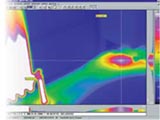 Thermografie: Thermografie einer Leckage an einer Heizungsleitung Thermografie: Thermografie einer Leckage an einer Heizungsleitung